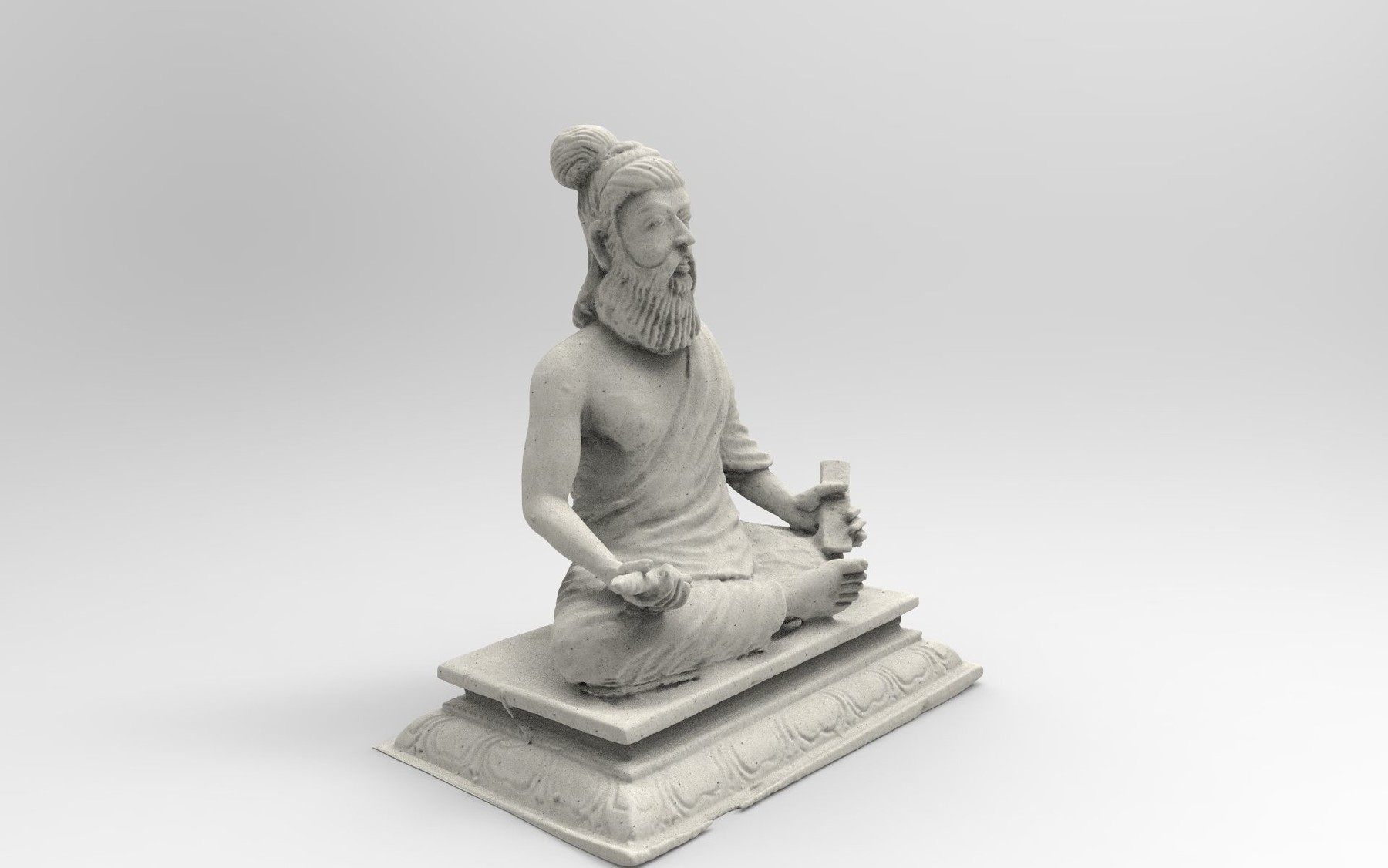 ArtStation - Indian Tamil Ancient Saint Thiruvalluvar 3D Sculpture ...