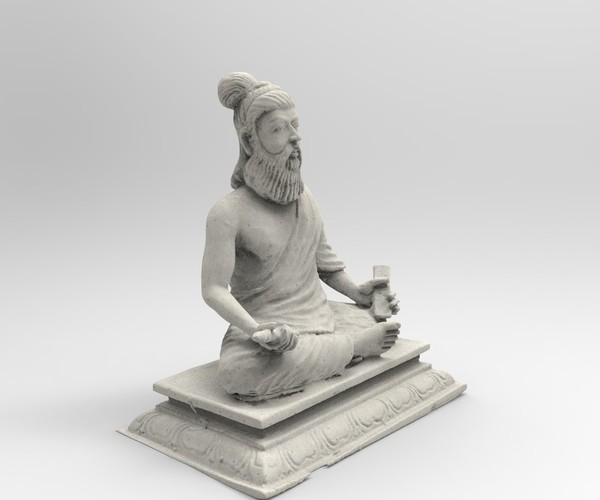 Artstation - Indian Tamil Ancient Saint Thiruvalluvar 3d Sculpture 