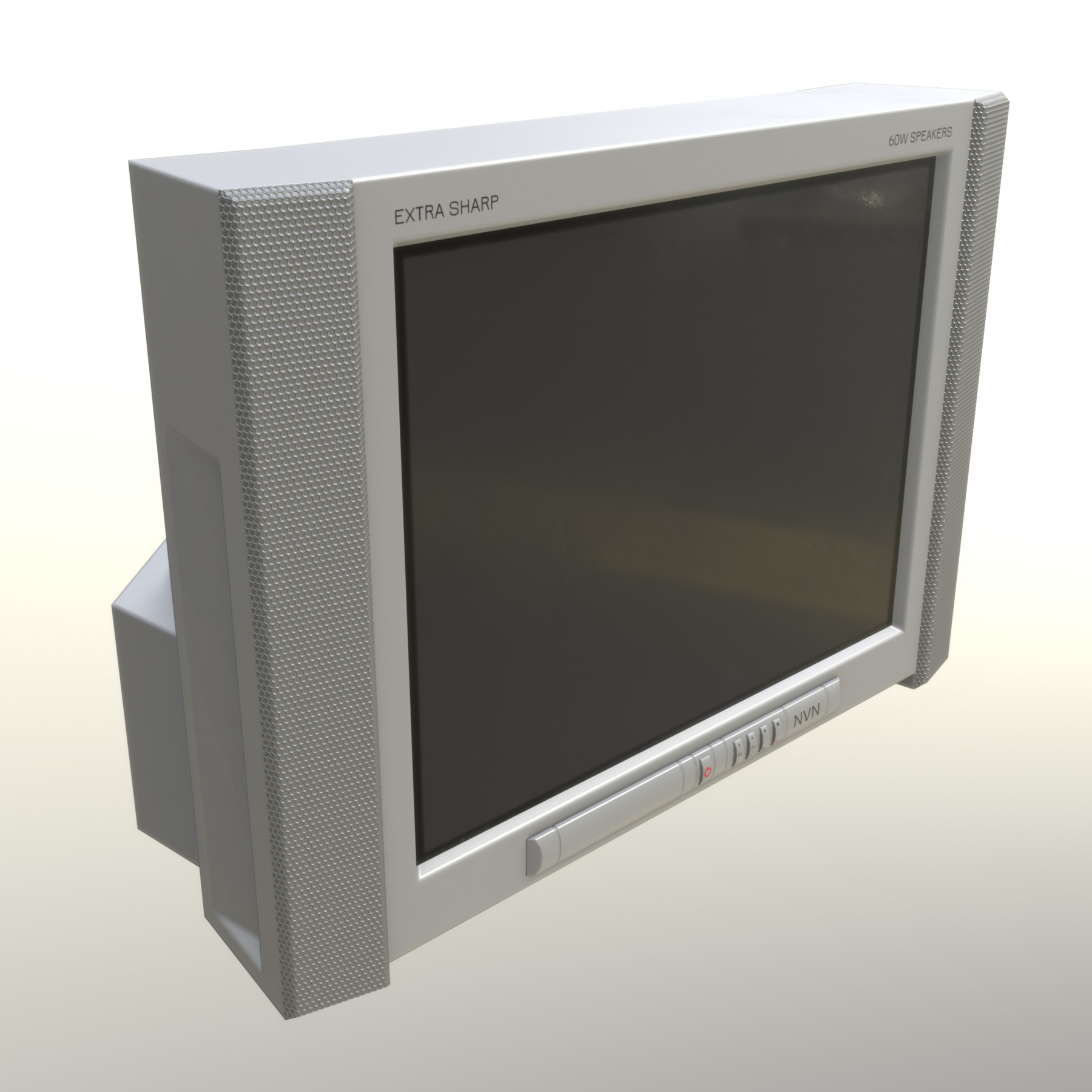 ArtStation 2000s CRT TV Gray Game Assets