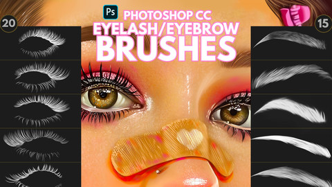 Eyelash/Eyebrow Brushes for Photoshop