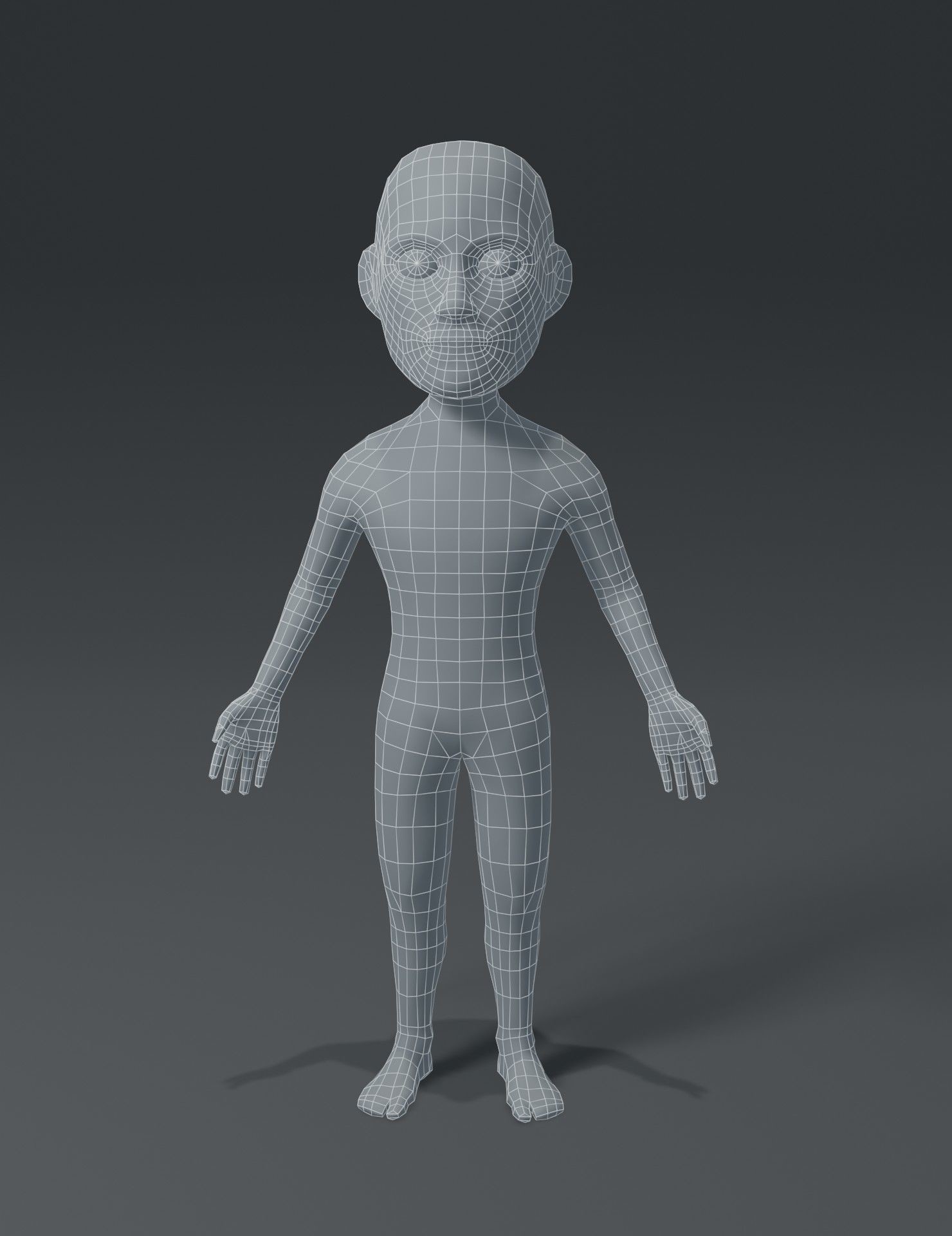 ArtStation - Male Body Cartoon Base Mesh 3D Model | Game Assets