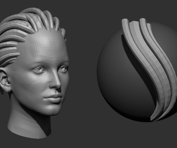 ArtStation - Sculpt And Model Your Very Own Custom Hair Brush And Hairstyle  To Your 3D Character In Zbrush | Tutorials