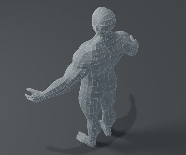 ArtStation - Superhero Male Body Base Mesh 3D Model | Game Assets