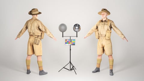 Game ready character of WW 2 Australian soldier 101