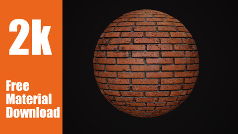 Brick Material - With 2K Textures