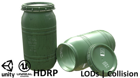 Plastic Barrel Green