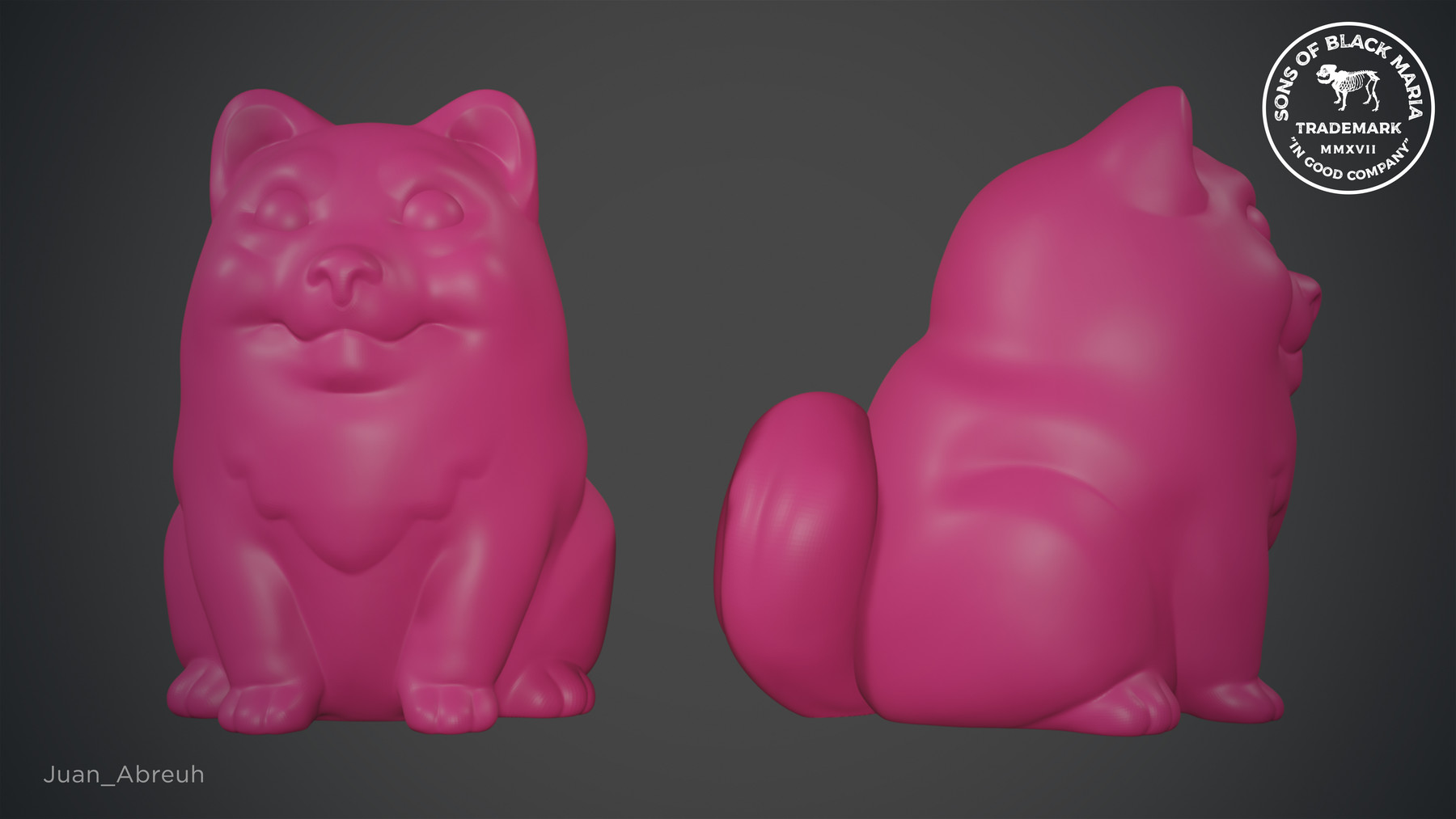 ArtStation Akita Inu dog keychain Resources