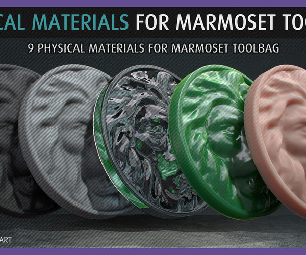 marmoset toolbag material id only showing one color