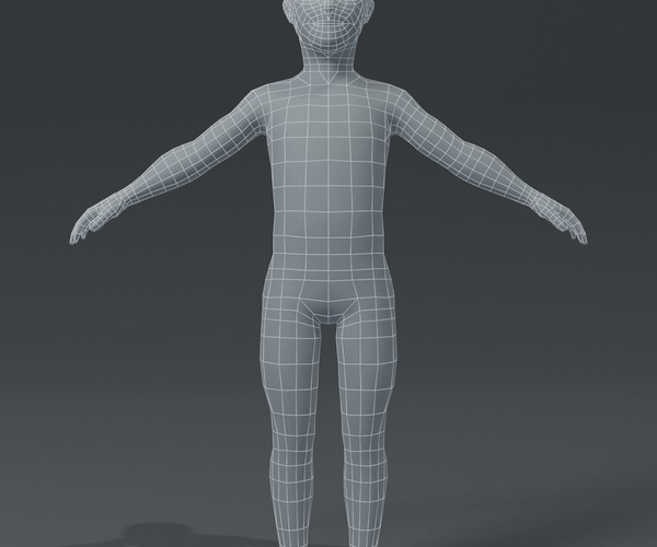 ArtStation - Human Body Base Mesh 3D Model Family Pack