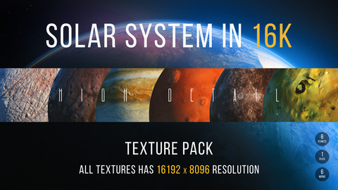 SOLAR SYSTEM IN 16K texture pack