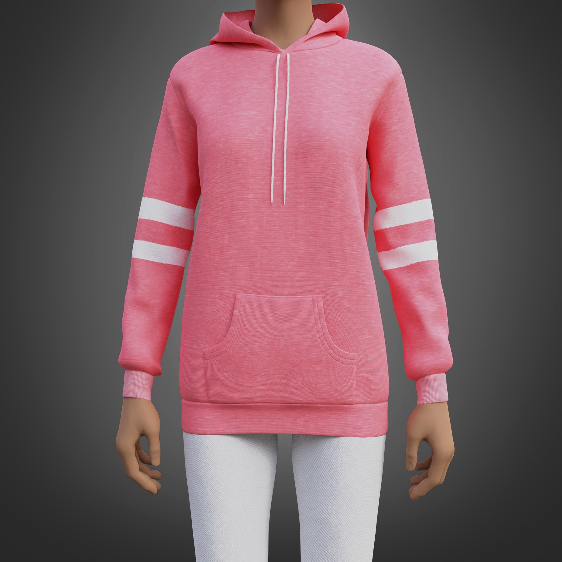 ArtStation Cute outfit pink oversized hoodie and