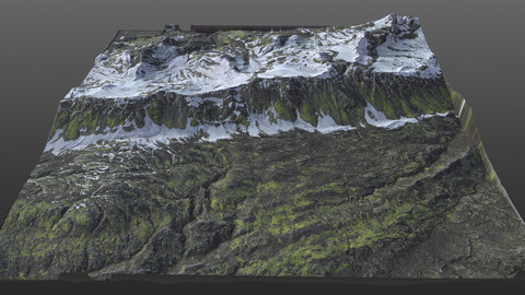 Snowy Terrain 8K Texture PBR