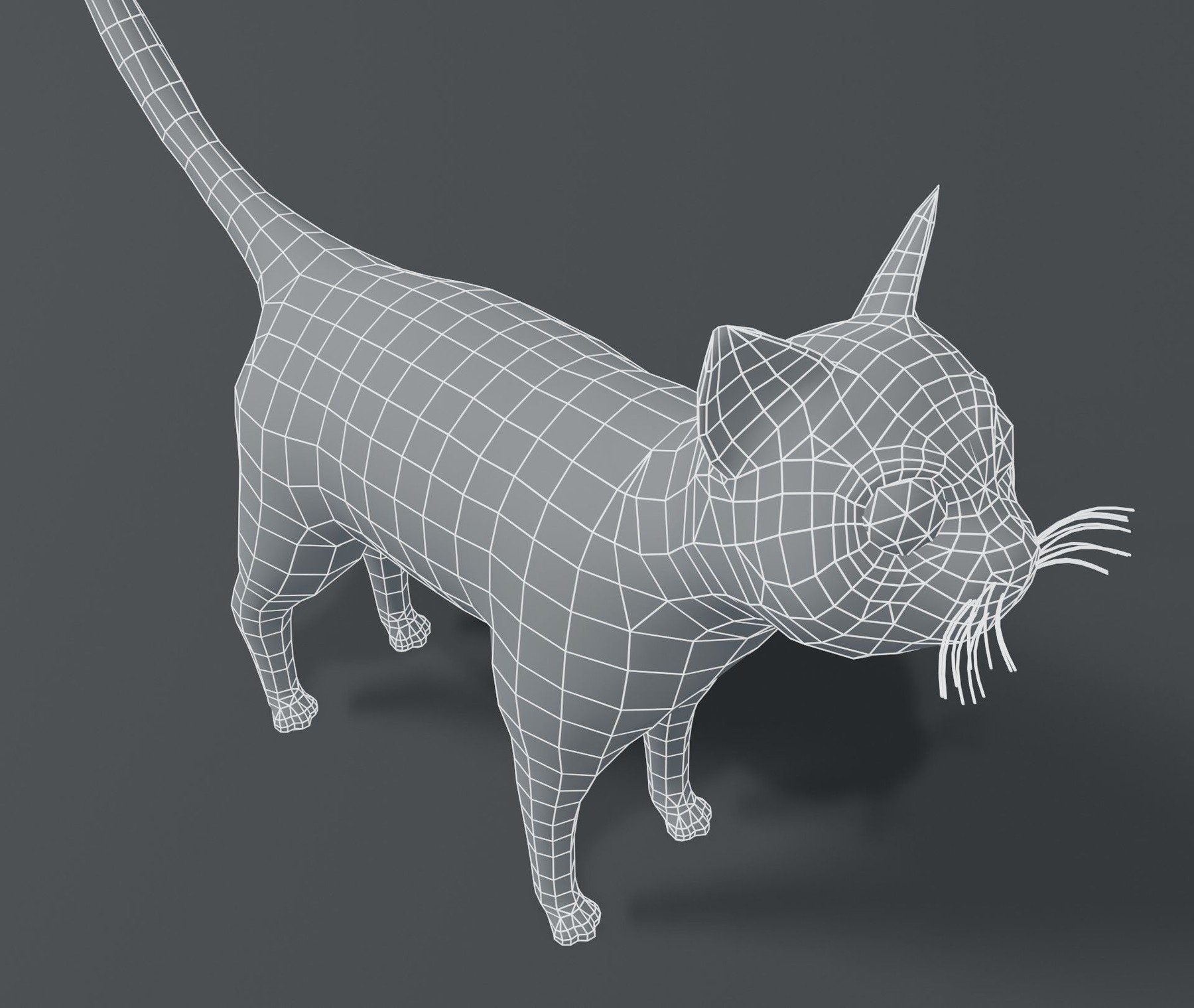 ArtStation - Cartoon Cat Base Mesh 3D Model | Game Assets