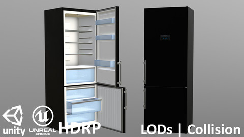 Modern Refrigerator Black