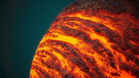 4k PBR Texture Of Lava Lake