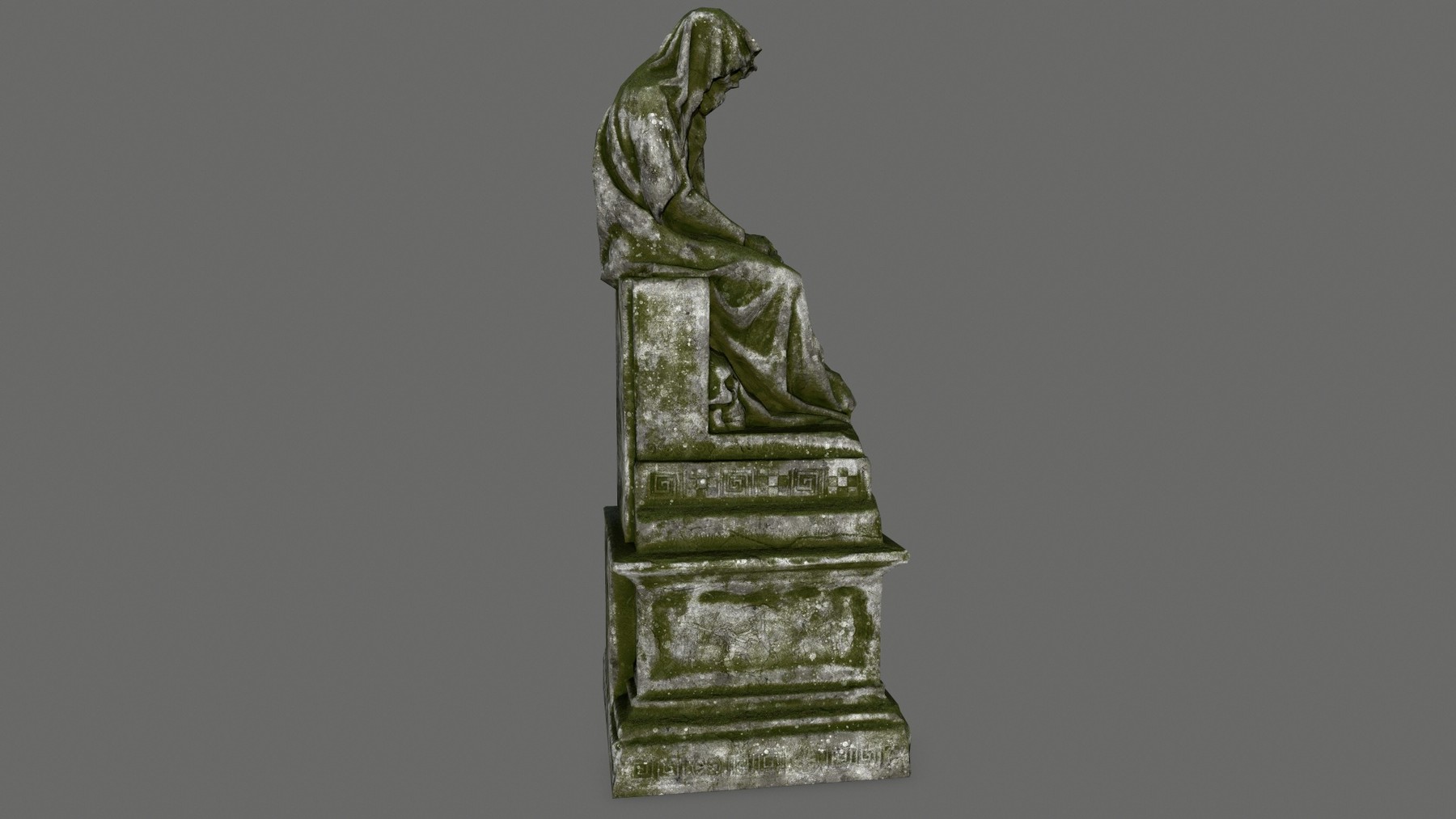 Бг3 статуя. Stone Statue decorative frame.