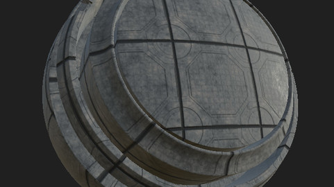 Ornament concrete tile floor.