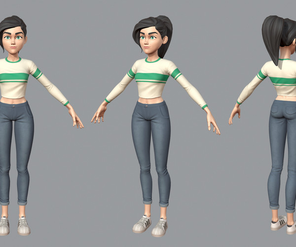 ArtStation - Cartoon girl | Resources