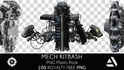 PNG Photo Pack: Mech Kitbash volume 1
