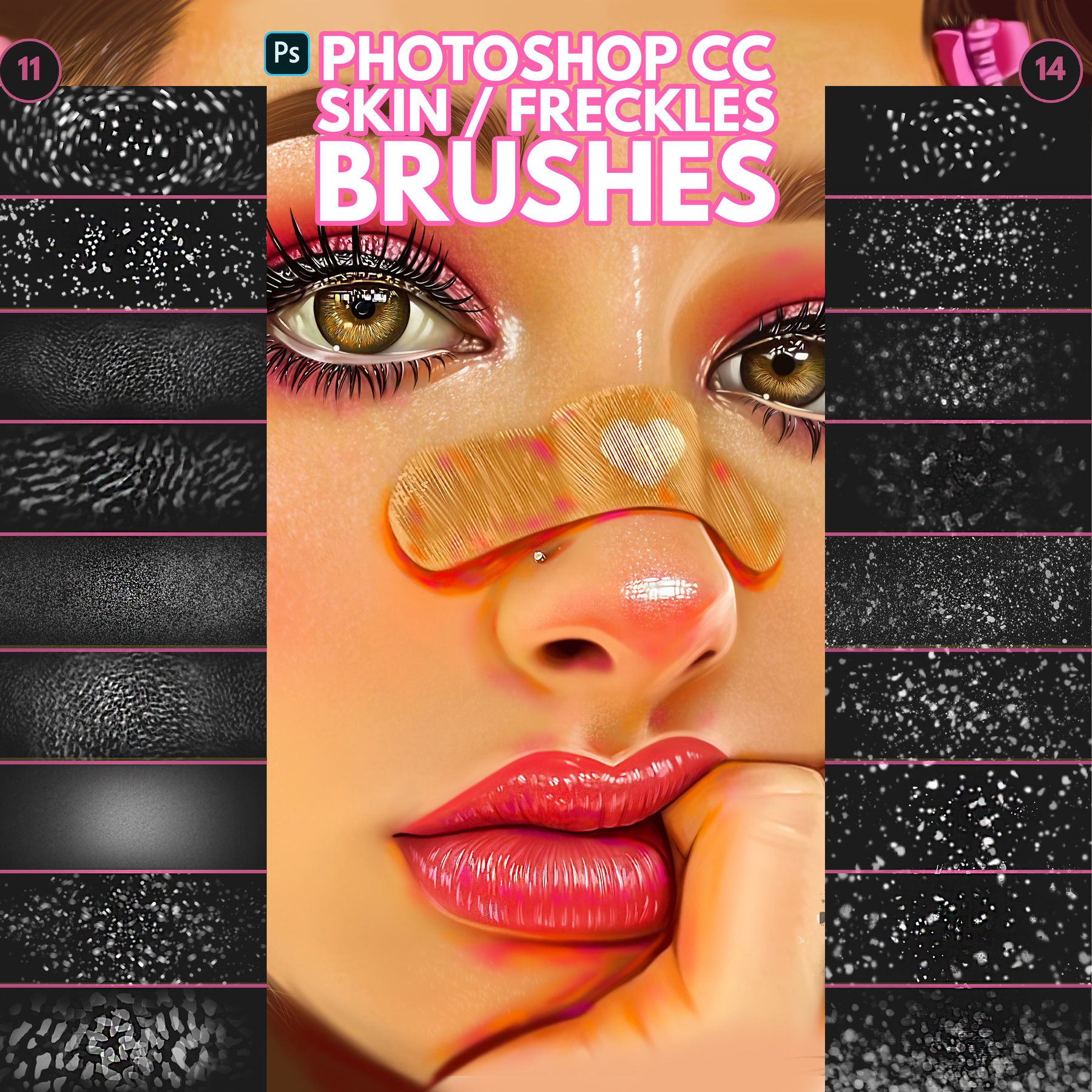 Artstation Skinfreckles Brushes For Photoshop Brushes