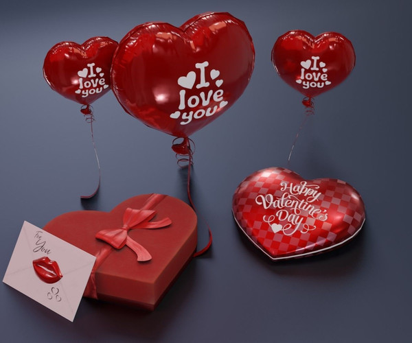 ArtStation - Valentines Day 3D Model | Resources