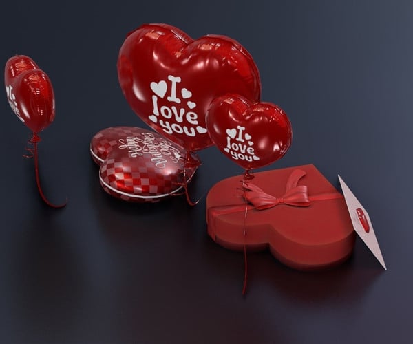 ArtStation - Valentines Day 3D Model | Resources