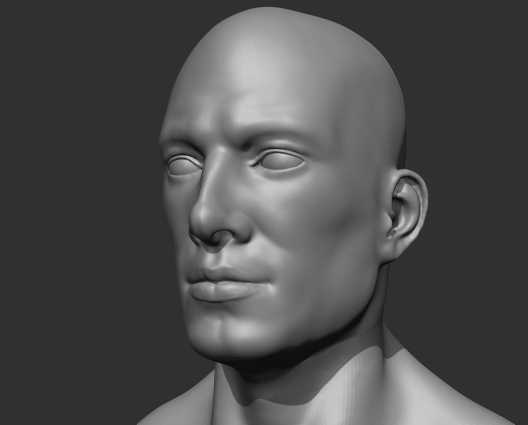 ArtStation - Realistic Male Head 3D Model | Game Assets