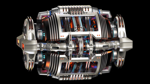 Sci Fi Generator Kitbash Element 3D model