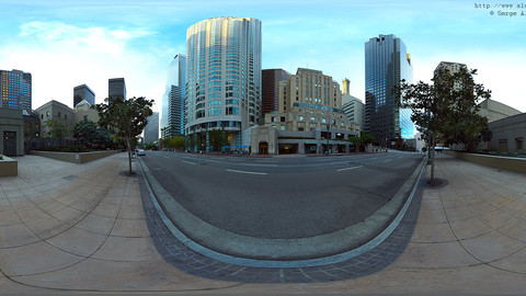 Cityscape HDRi Pano 013 + 12 backplates