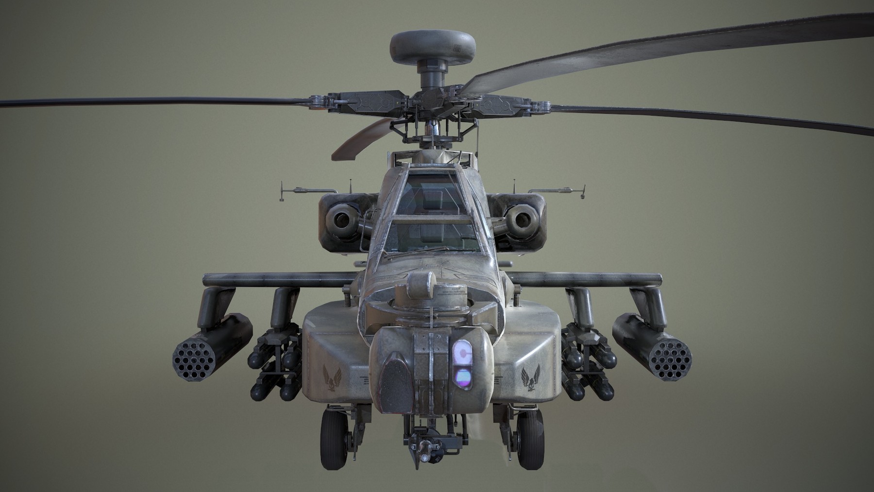 ArtStation AH64D Apache Longbow Helicopter Low Poly Game Assets