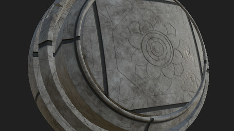 Ornamental croncrete tile floor #2