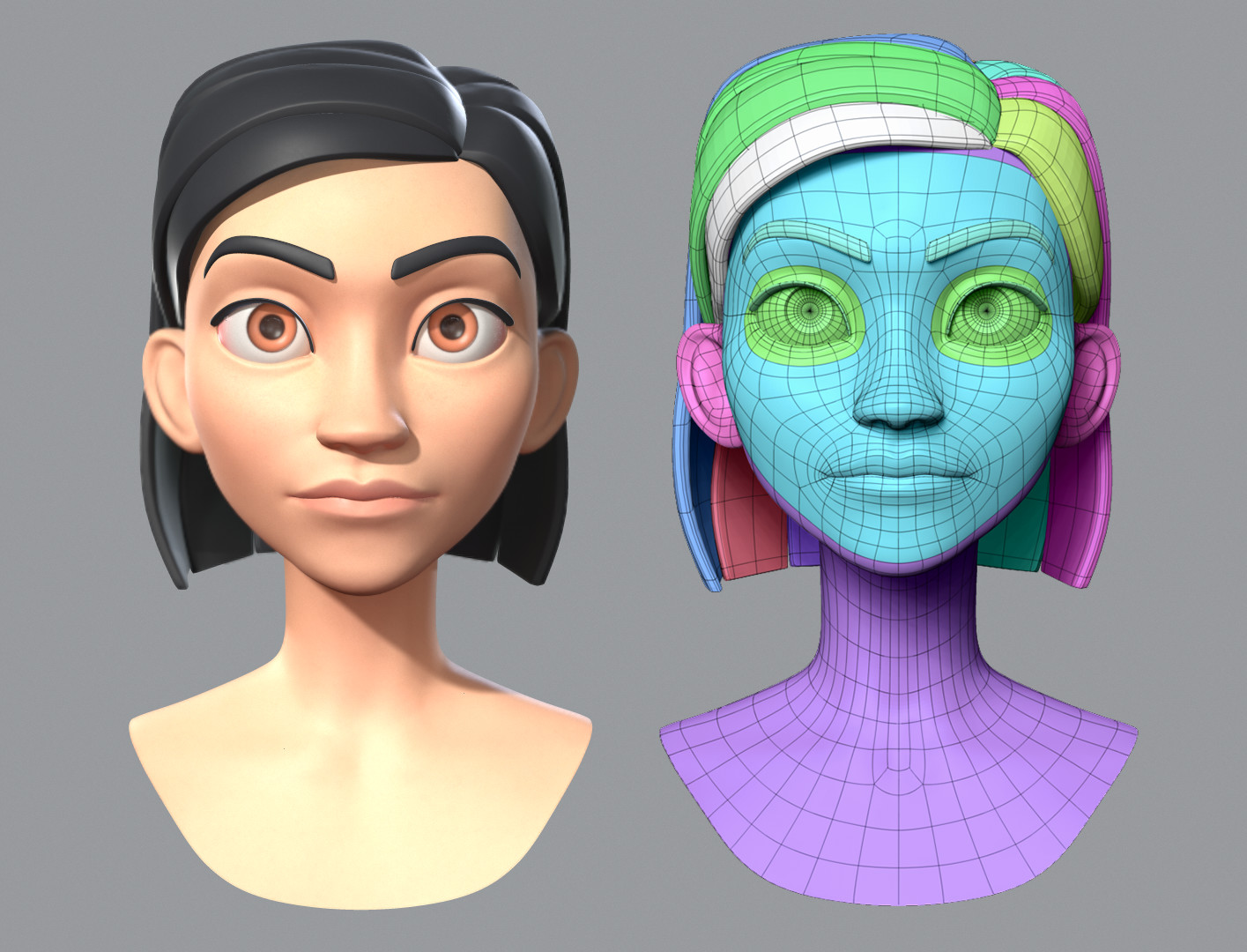 ArtStation - Cartoon female character base mesh | Game Assets