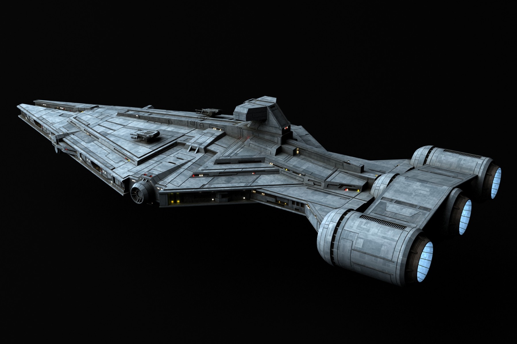 Artstation Star Wars Arquitens Class Light Cruiser 3d Model Game Assets