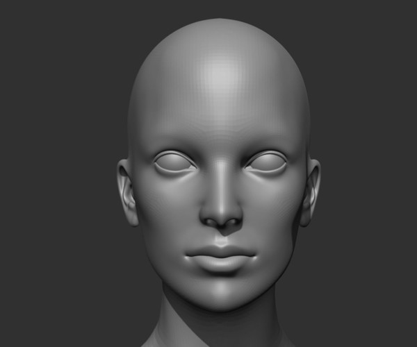 ArtStation - Female Head Realistic Base Mesh 3D Model | Game Assets