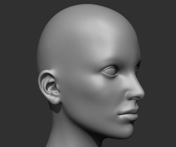 ArtStation - Female Head Realistic Base Mesh 3D Model | Game Assets