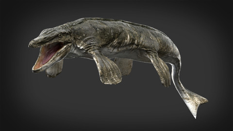 3D model Tylosaurus (Rigged)