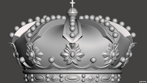 Royal Crown - 3d model for CNC - CFCRoyalCrown01