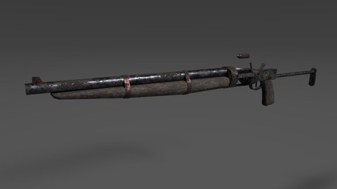 Post apocalyptic single-shot breechloading rifle