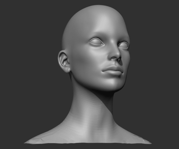 ArtStation - Male and Female Head Realistic Base Mesh 3D Model | Game ...