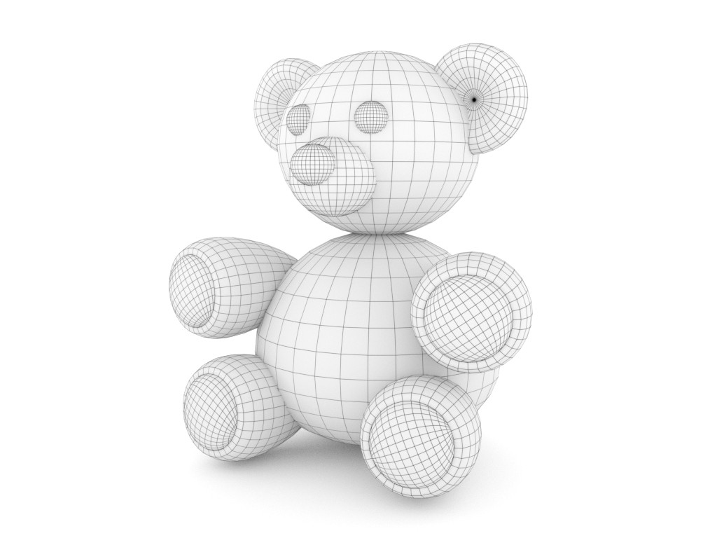 Teddy bear BLENDER 3D Model Cycles 3D model