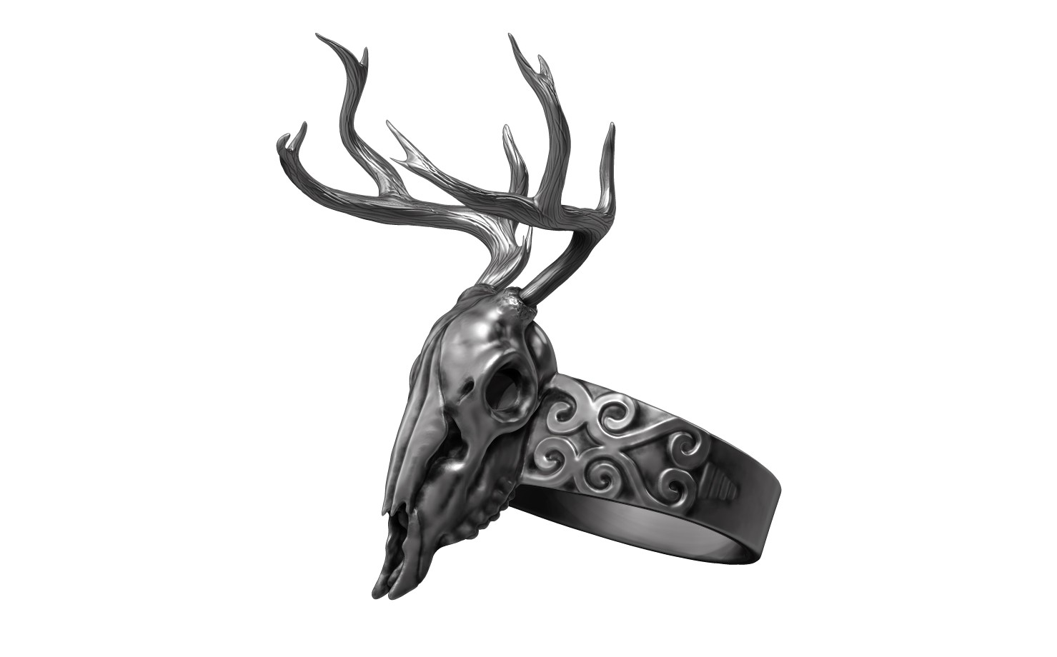 deer skull ring