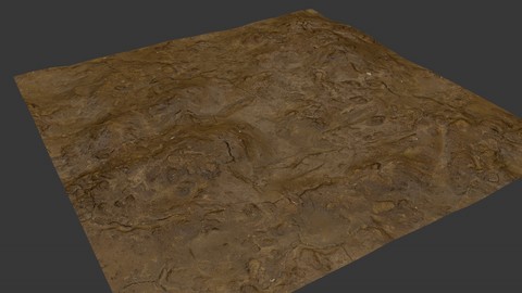 SEAMLESS WET MUDDY SOILED GROUND DIRT PBR TEXTURE 4