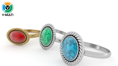 3D Model: Stone Rings