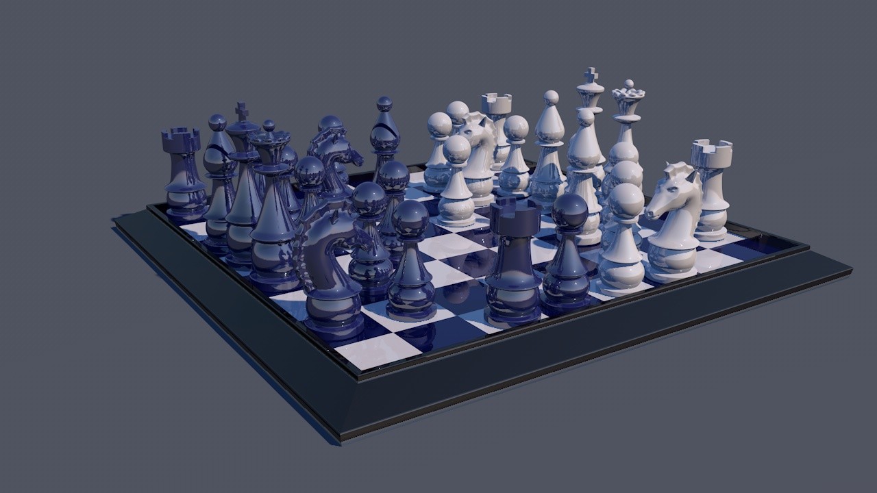 Chess board & pieces - Download Free 3D model by sso_aco