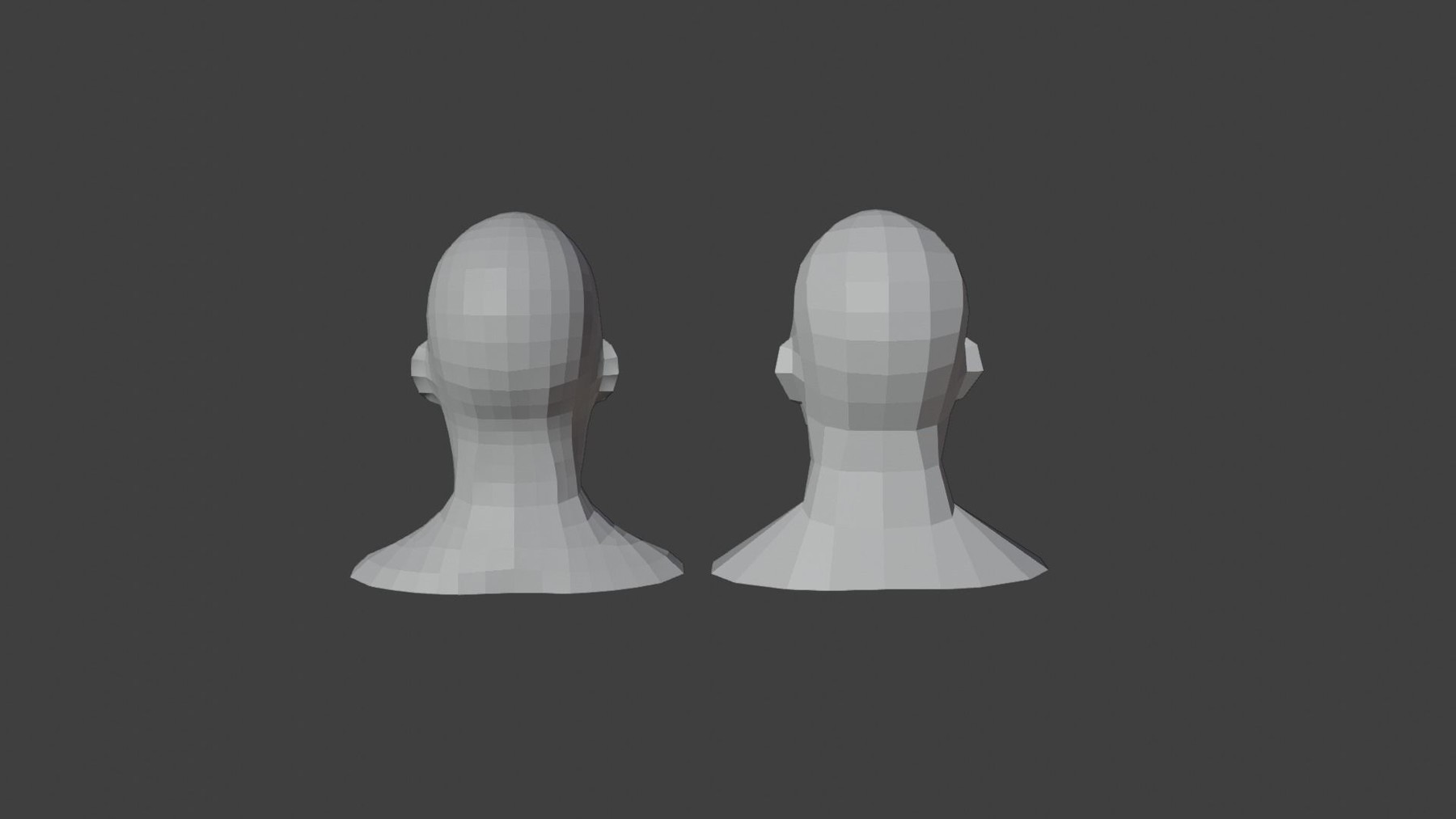 ArtStation - Male Heads Low-poly 3D Model