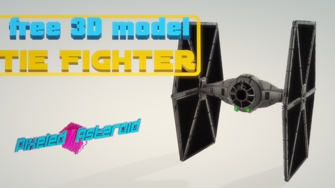 Free Tie Fighter low poly/ UV textures incl.