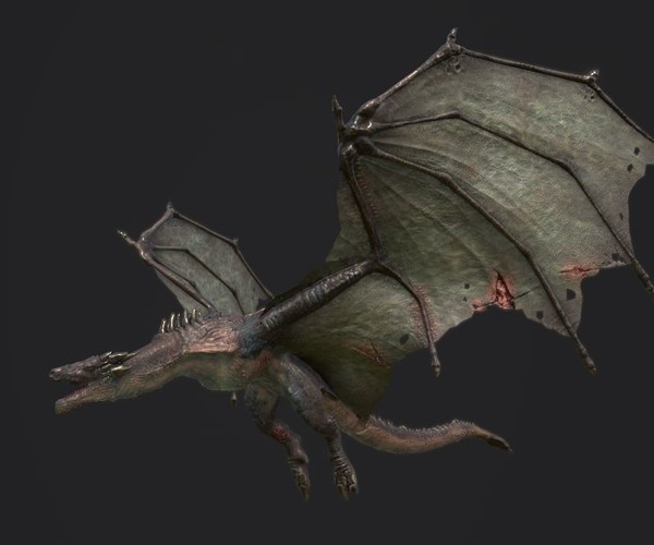 ArtStation - Dragon Printable and gameready PBR Low-poly 3D model ...