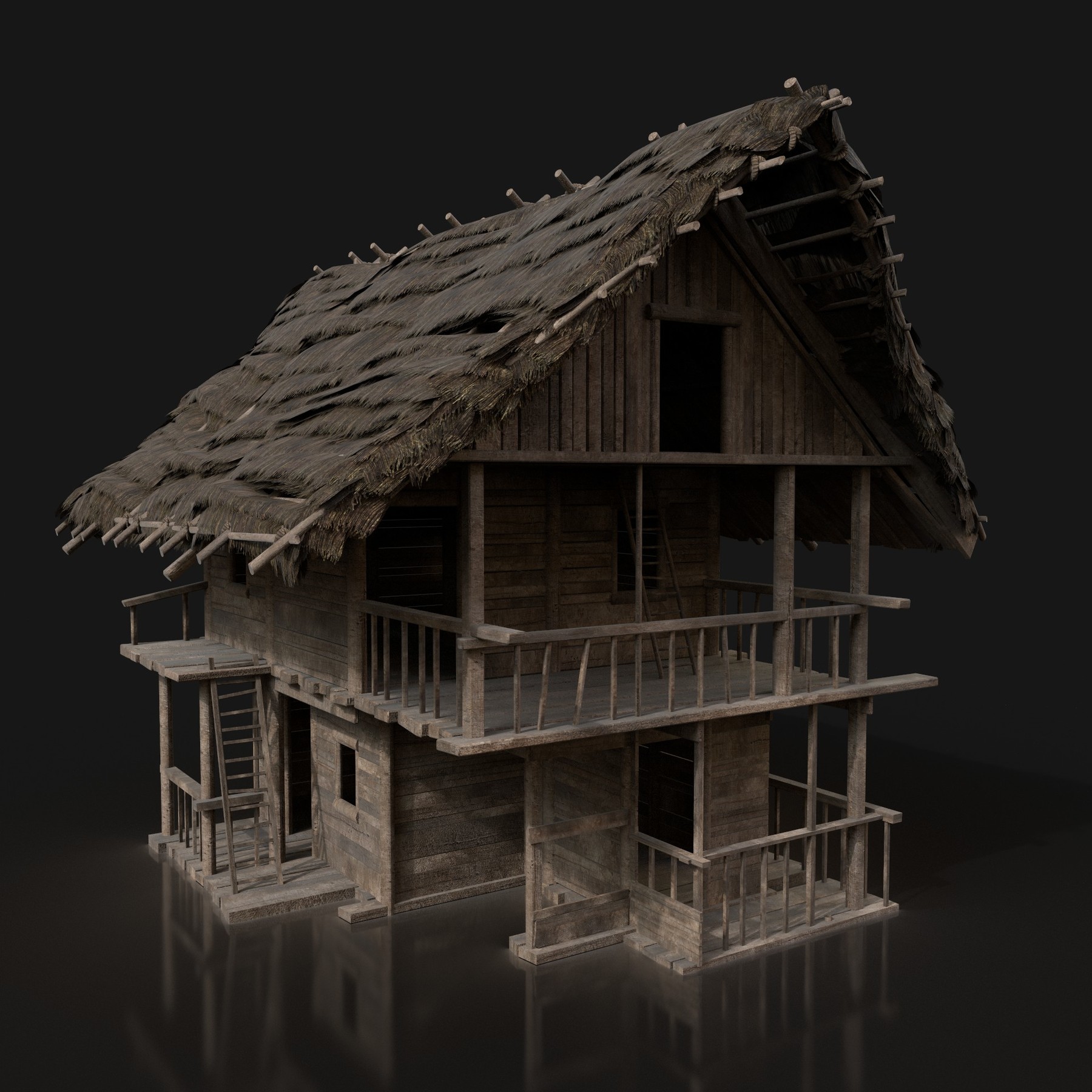 ArtStation - NextGen FANTASY MEDIEVAL WOODEN VIKING HOUSE HUT CABIN