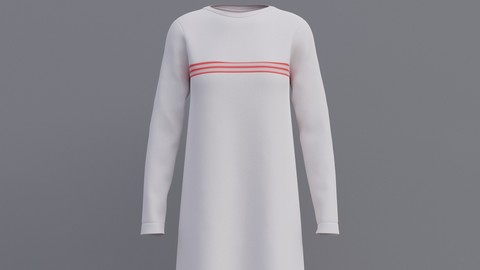 3D Female shirt dress