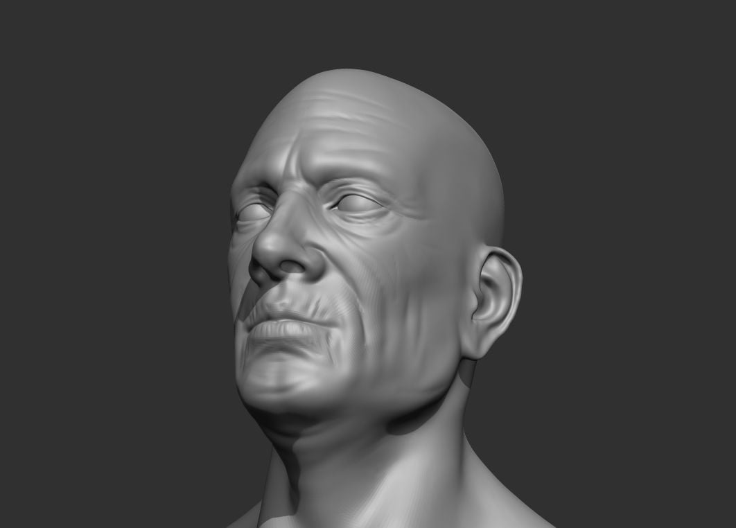 ArtStation - Old Male Head Realistic Base Mesh 3D Model | Game Assets